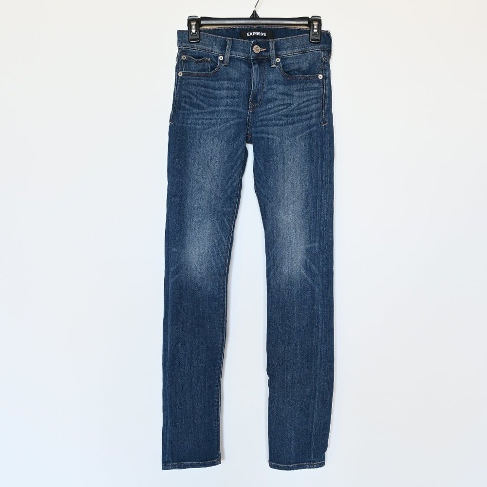 Express Skinny Mid-Rise Jeans Stretch